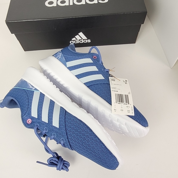 Adidas Qt Racer 2.0 Blue Running Shoes - Picture 12 of 15